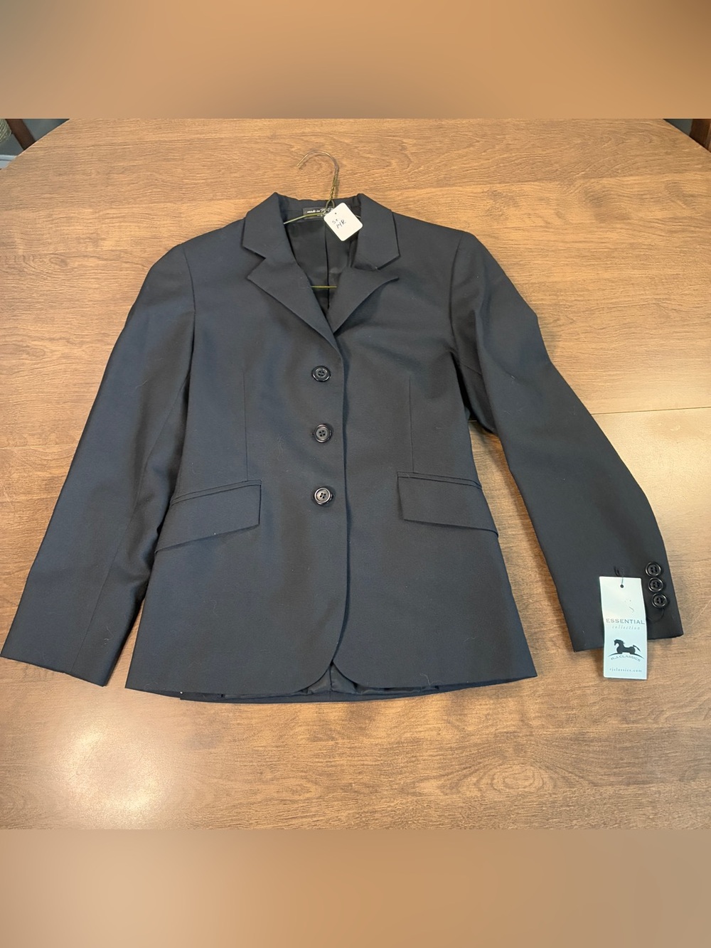 RJ Classics Navy Hampton Show Coat Size:14R Black RN 51711 NEW